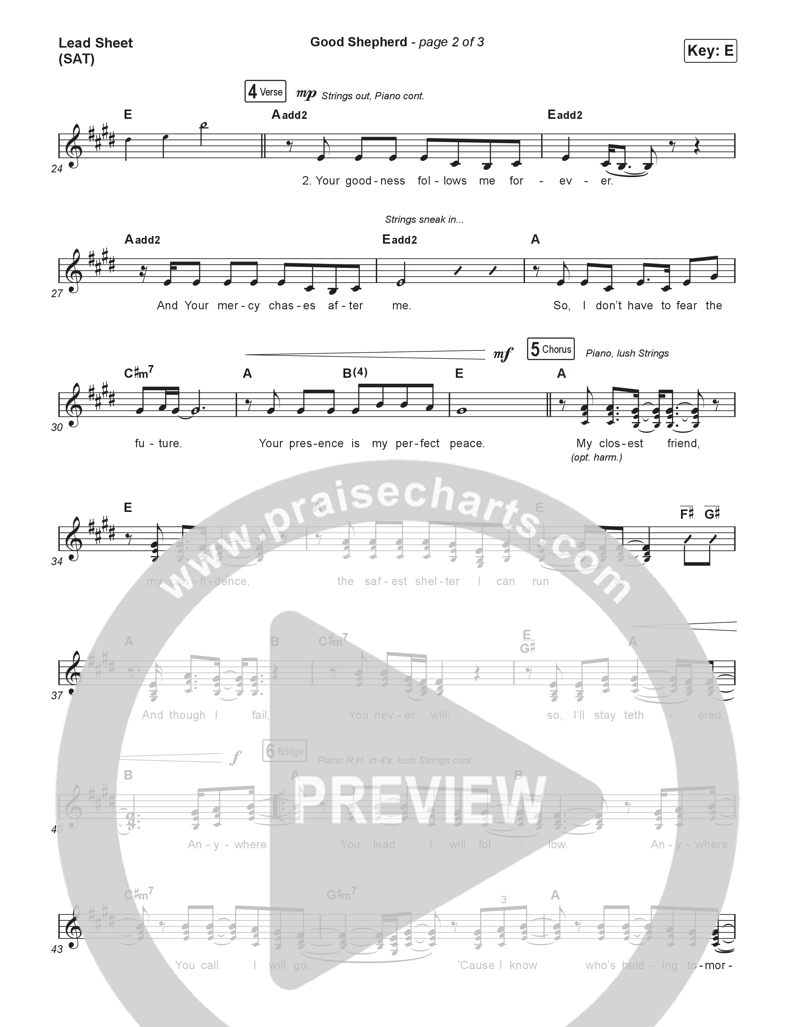 Good Shepherd Lead Sheet (SAT) (Andrea Olson)