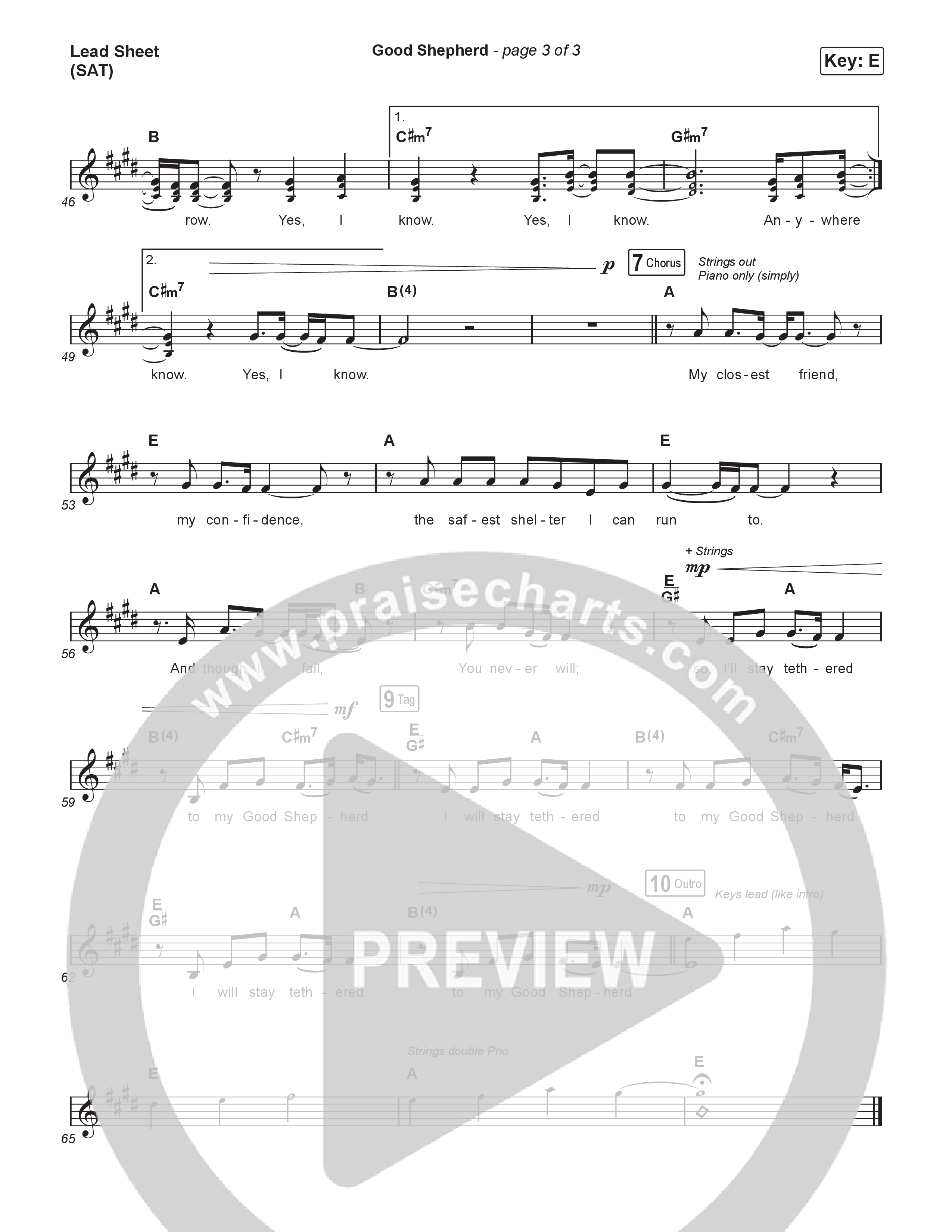 Good Shepherd Lead Sheet (SAT) (Andrea Olson)