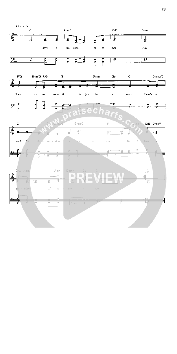 I Have A Promise Of Tomorrow Lead Sheet (The Steeles)