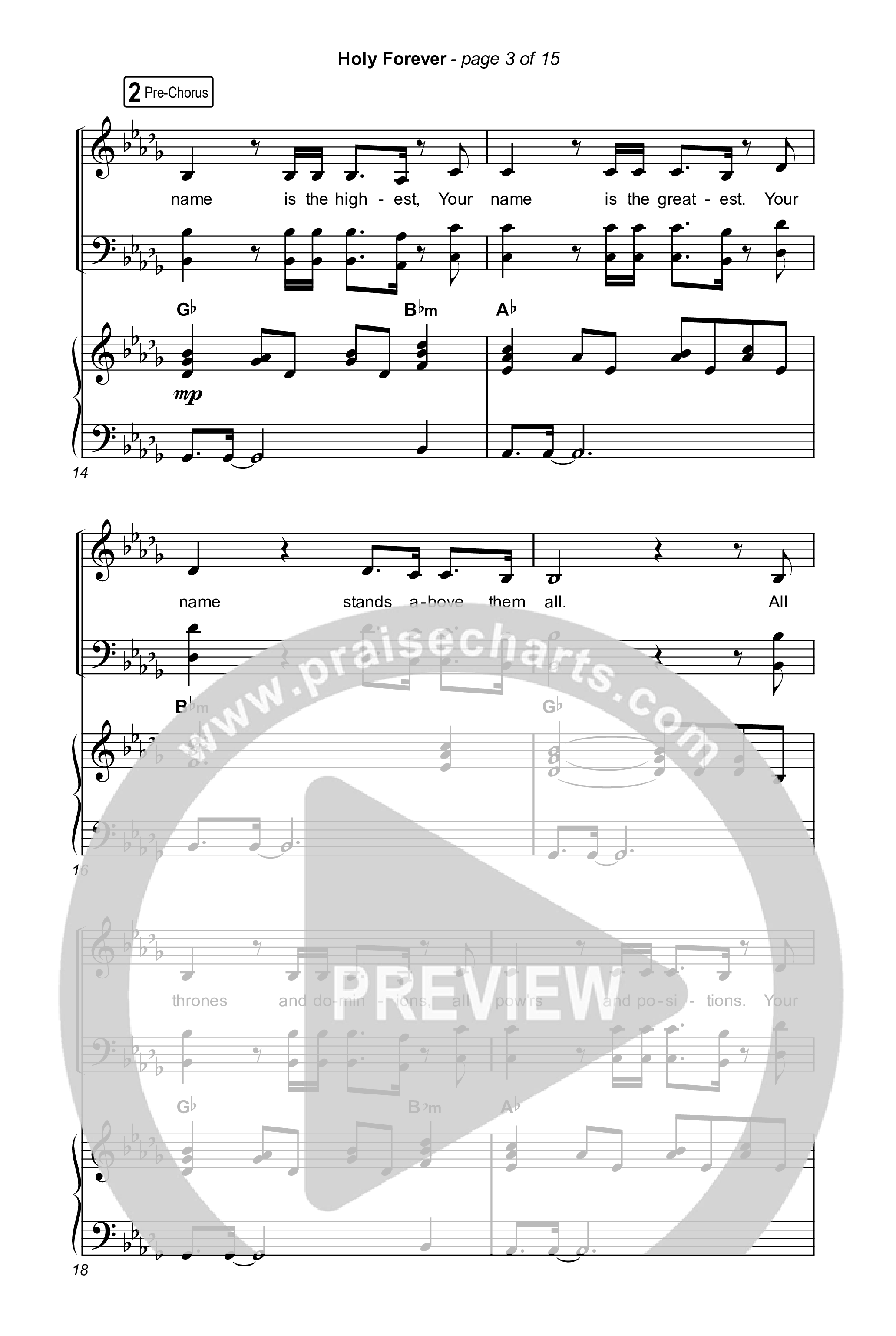 Holy Forever (Choral Anthem SATB) Octavo (SATB & Pno) (Chris Tomlin / Arr. Mason Brown)