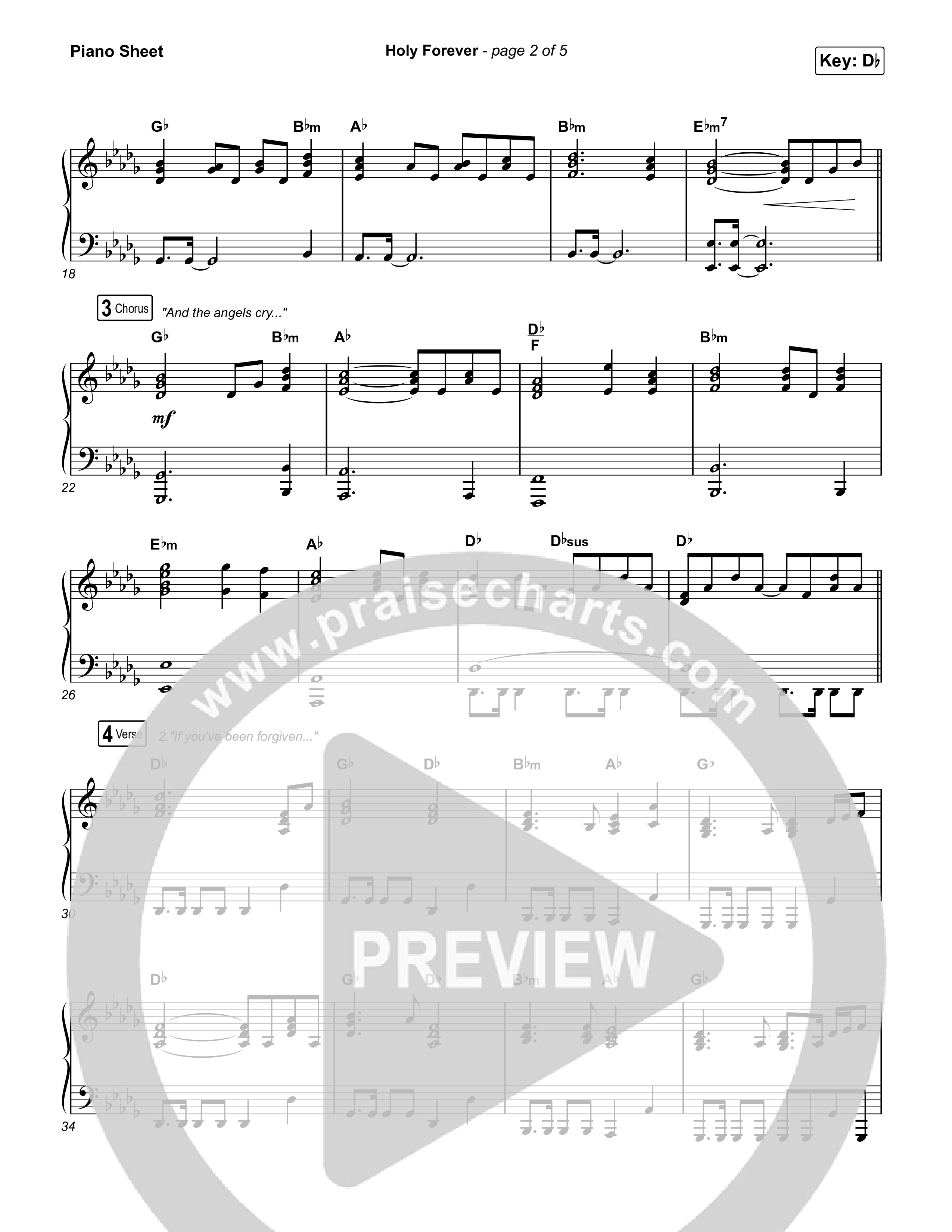 Holy Forever (Choral Anthem SATB) Piano Sheet (Chris Tomlin / Arr. Mason Brown)
