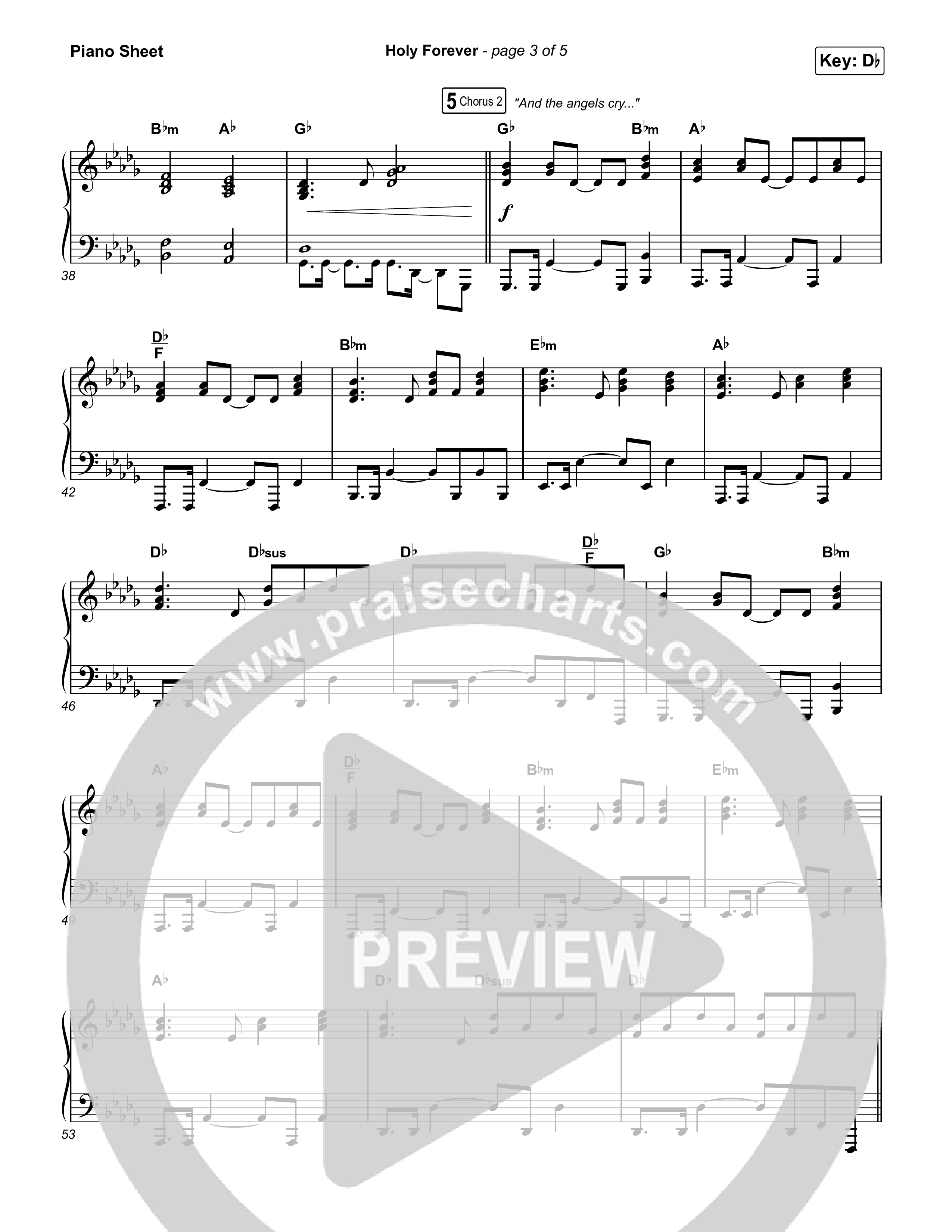 Holy Forever (Choral Anthem SATB) Piano Sheet (Chris Tomlin / Arr. Mason Brown)