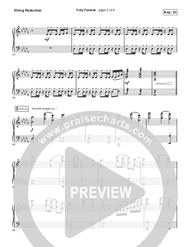 Holy Forever (Choral Anthem SATB) String Reduction (Chris Tomlin / Arr. Mason Brown)