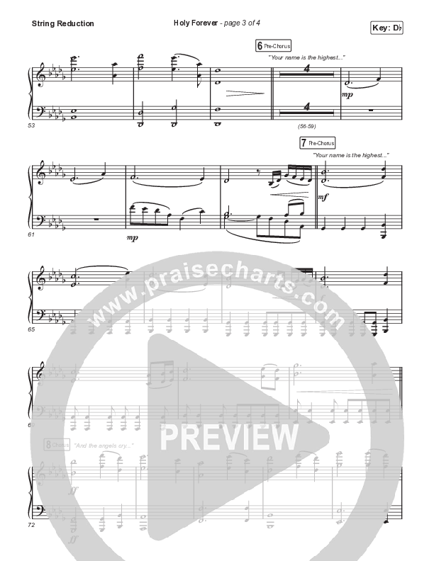 Holy Forever (Choral Anthem SATB) String Reduction (Chris Tomlin / Arr. Mason Brown)