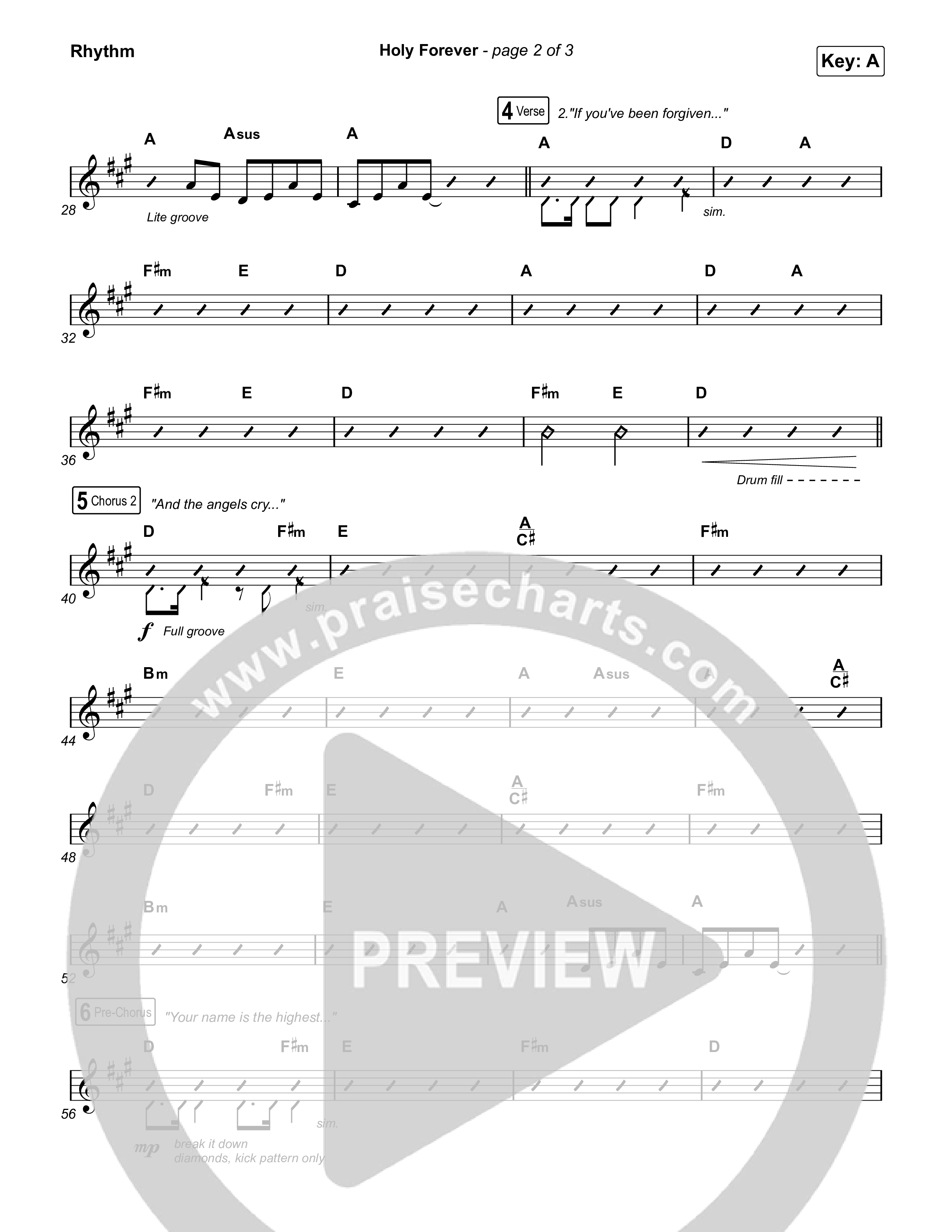 Holy Forever (Worship Choir SAB) Rhythm Pack (Chris Tomlin / Arr. Mason Brown)