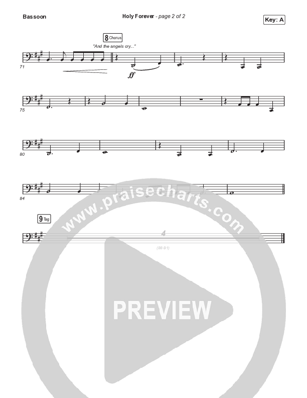 Holy Forever (Worship Choir SAB) Bassoon (Chris Tomlin / Arr. Mason Brown)