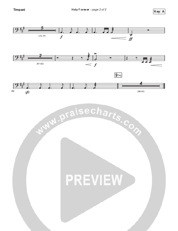 Holy Forever (Worship Choir SAB) Timpani (Chris Tomlin / Arr. Mason Brown)