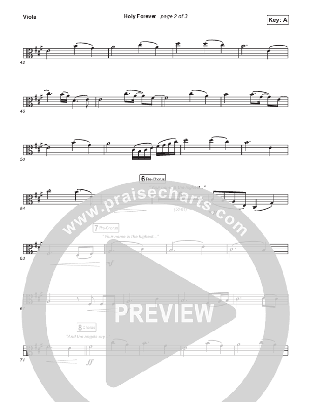 Holy Forever (Worship Choir SAB) Viola (Chris Tomlin / Arr. Mason Brown)
