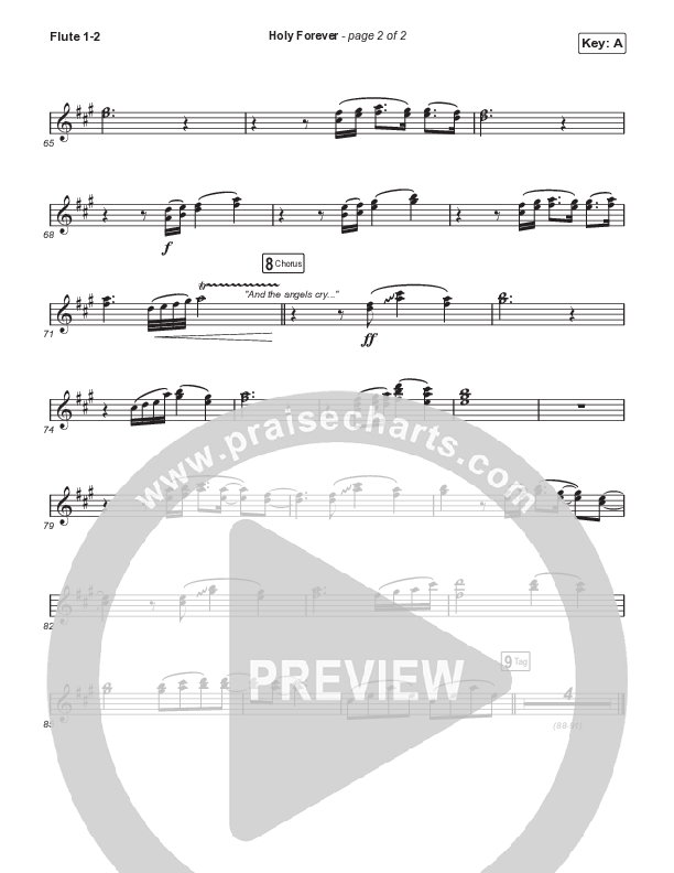 Holy Forever (Unison/2-Part Choir) Flute 1/2 (Chris Tomlin)