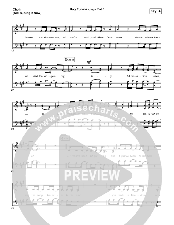 Holy Forever (Sing It Now SATB) Choir Sheet (SATB) (Chris Tomlin / Arr. Mason Brown)