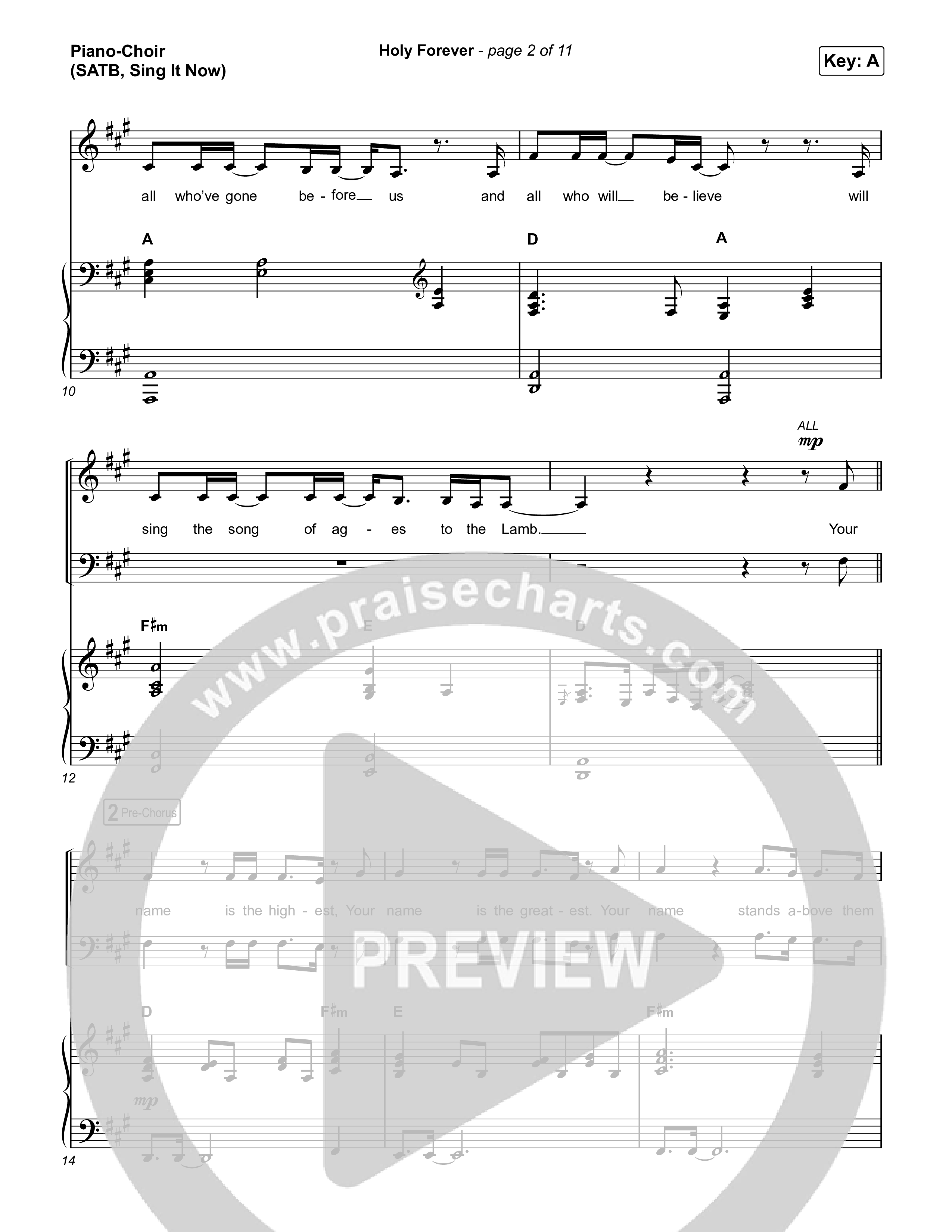 Holy Forever (Sing It Now SATB) Piano/Choir (SATB) (Chris Tomlin / Arr. Mason Brown)