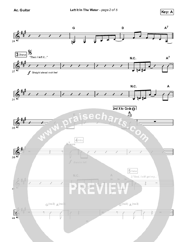 Left It In The Water Acoustic Guitar (We The Kingdom)