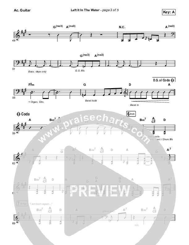 Left It In The Water Acoustic Guitar (We The Kingdom)