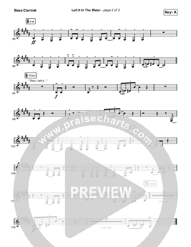 Left It In The Water Bass Clarinet (We The Kingdom)