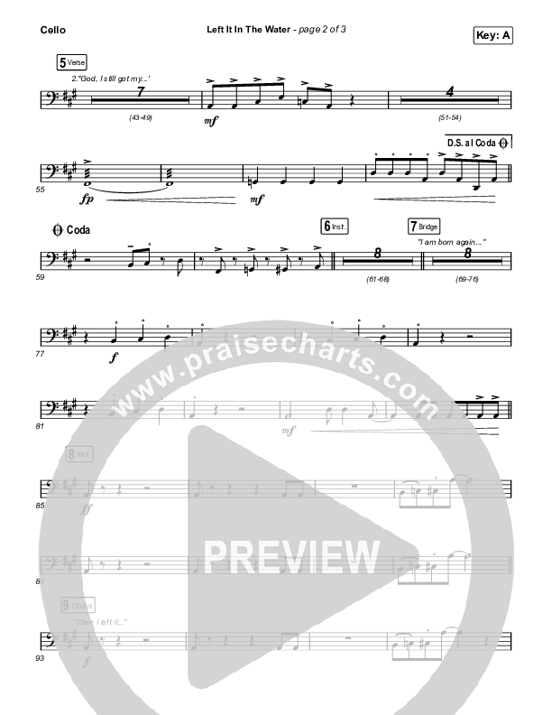 Left It In The Water Cello (We The Kingdom)