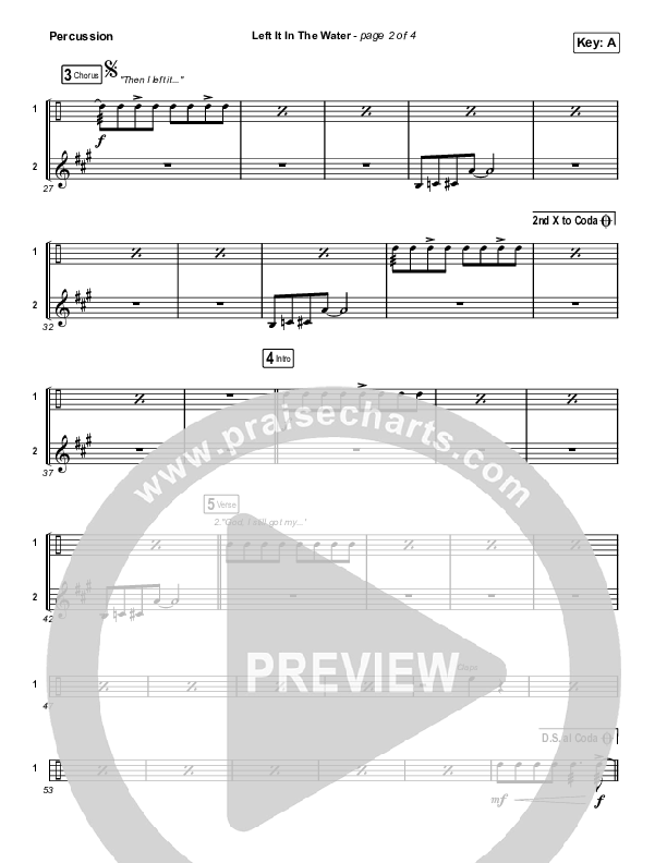 Left It In The Water Percussion (We The Kingdom)