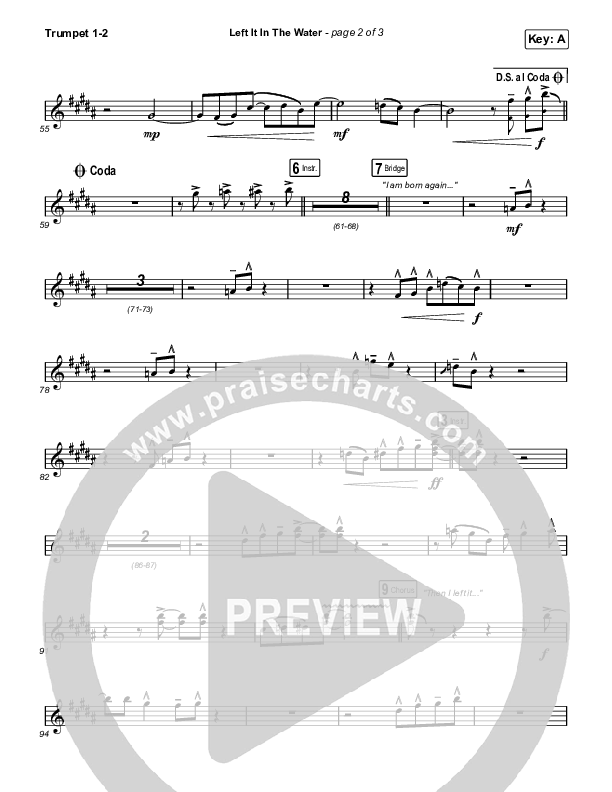 Left It In The Water Trumpet 1,2 (We The Kingdom)