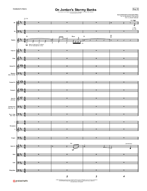 On Jordan's Stormy Banks (Choral Anthem SATB) Conductor's Score (Keith & Kristyn Getty / Arr. Luke Gambill)
