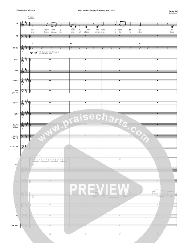 On Jordan's Stormy Banks (Choral Anthem SATB) Conductor's Score (Keith & Kristyn Getty / Arr. Luke Gambill)