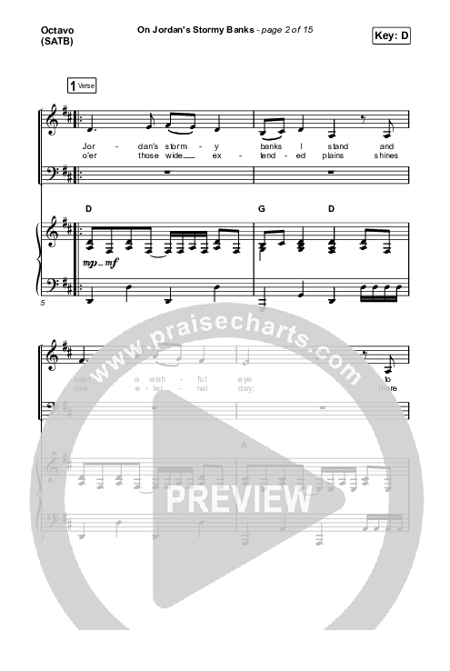 On Jordan's Stormy Banks (Choral Anthem SATB) Octavo (SATB & Pno) (Keith & Kristyn Getty / Arr. Luke Gambill)