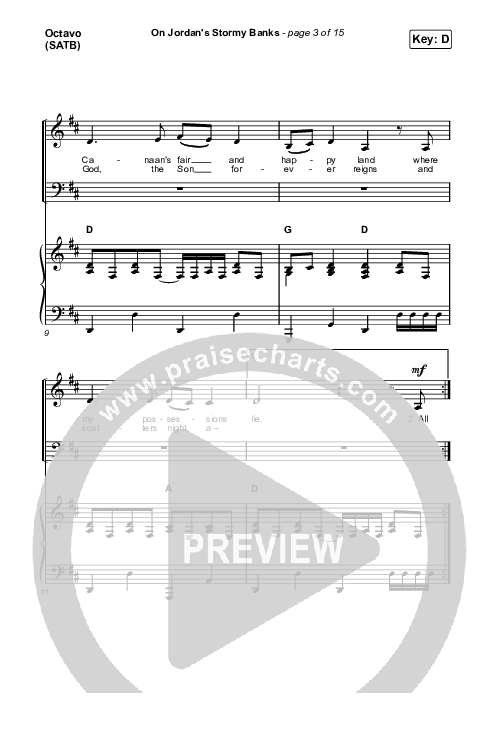 On Jordan's Stormy Banks (Choral Anthem SATB) Octavo (SATB & Pno) (Keith & Kristyn Getty / Arr. Luke Gambill)