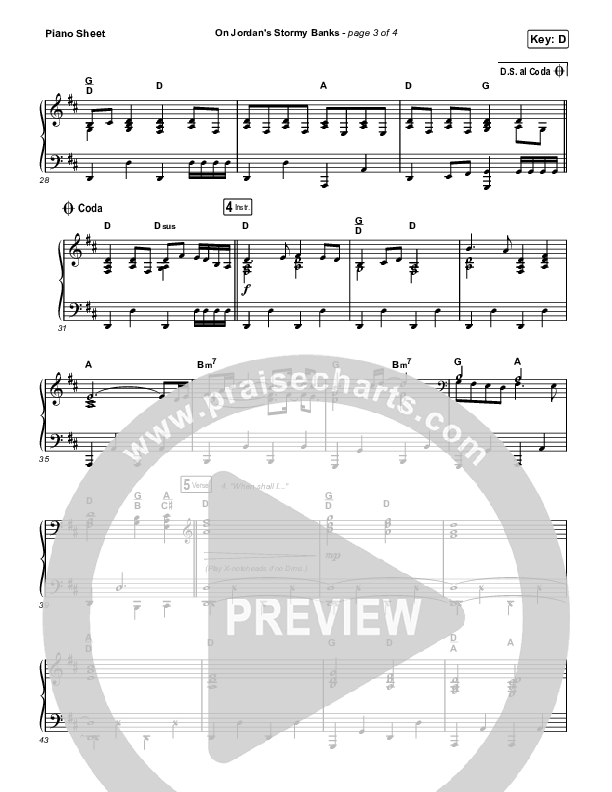 On Jordan's Stormy Banks (Choral Anthem SATB) Piano Sheet (Keith & Kristyn Getty / Arr. Luke Gambill)