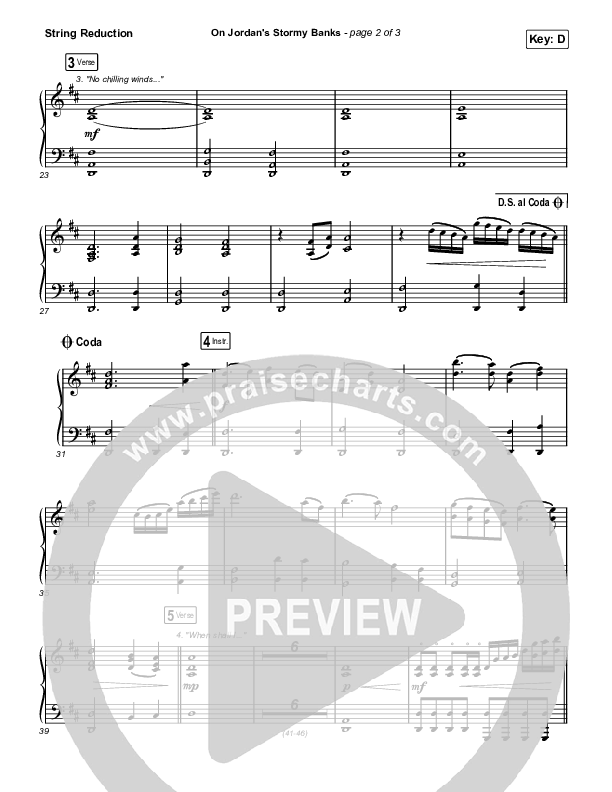 On Jordan's Stormy Banks (Choral Anthem SATB) String Reduction (Keith & Kristyn Getty / Arr. Luke Gambill)