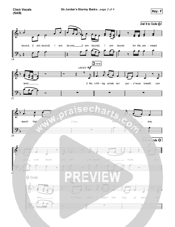 On Jordan's Stormy Banks (Worship Choir SAB) Choir Sheet (SAB) (Keith & Kristyn Getty / Arr. Luke Gambill)