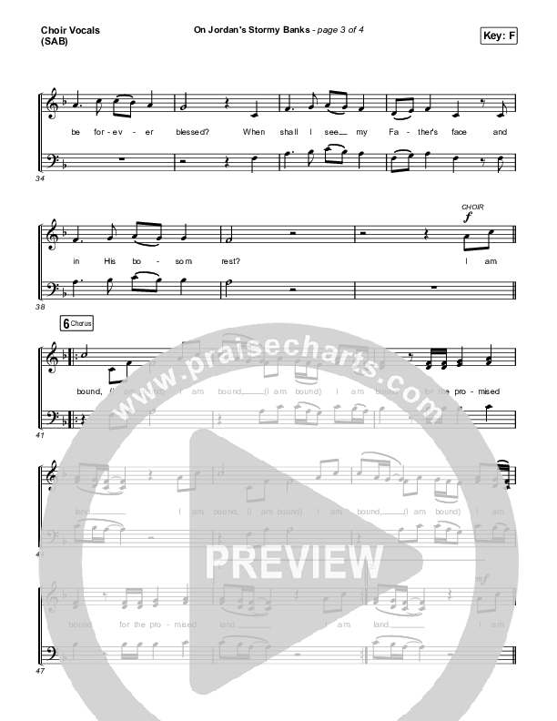 On Jordan's Stormy Banks (Worship Choir SAB) Choir Sheet (SAB) (Keith & Kristyn Getty / Arr. Luke Gambill)