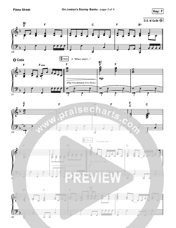 On Jordan's Stormy Banks (Worship Choir SAB) Piano Sheet (Keith & Kristyn Getty / Arr. Luke Gambill)