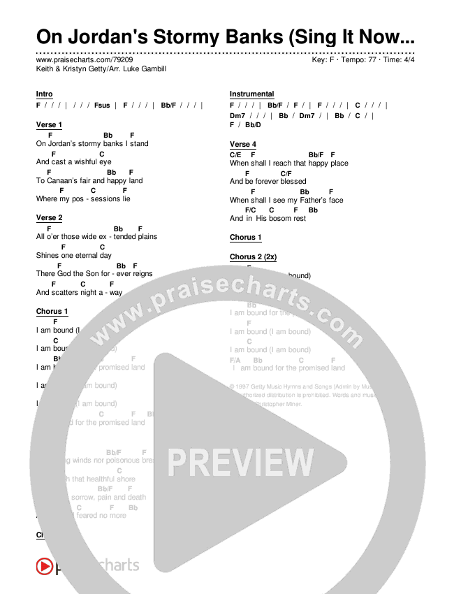 On Jordan's Stormy Banks (Sing It Now SATB) Chords & Lyrics (Keith & Kristyn Getty / Arr. Luke Gambill)