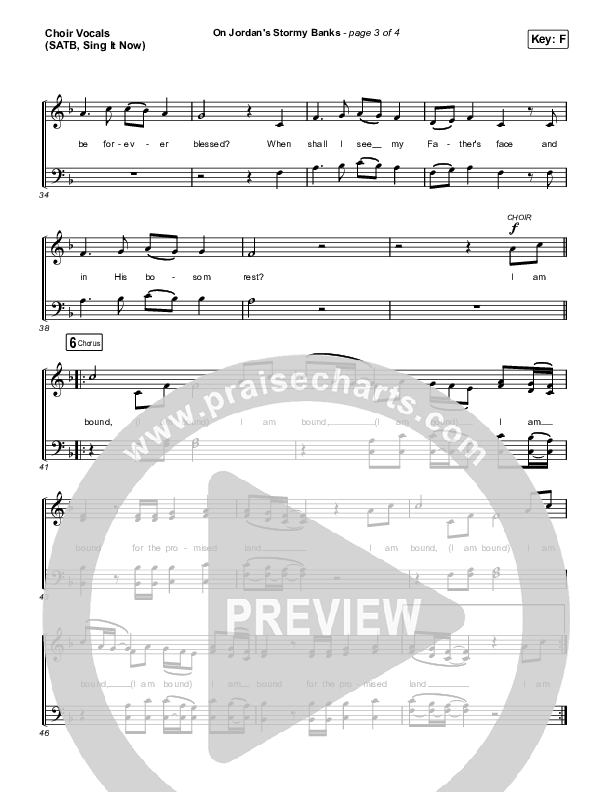 On Jordan's Stormy Banks (Sing It Now SATB) Choir Sheet (SATB) (Keith & Kristyn Getty / Arr. Luke Gambill)