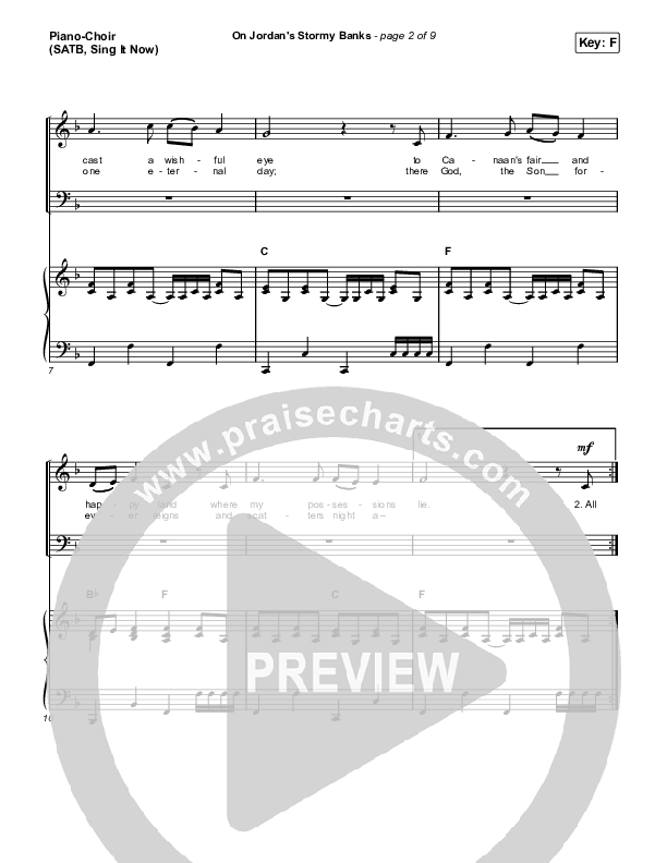 On Jordan's Stormy Banks (Sing It Now SATB) Piano/Choir (SATB) (Keith & Kristyn Getty / Arr. Luke Gambill)