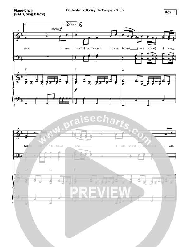 On Jordan's Stormy Banks (Sing It Now SATB) Piano/Choir (SATB) (Keith & Kristyn Getty / Arr. Luke Gambill)