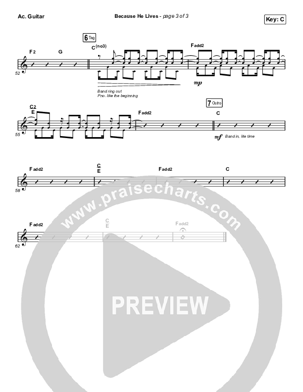 Because He Lives Acoustic Guitar (The Worship Initiative / John Marc Kohl)