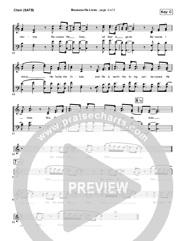 Because He Lives Choir Sheet (SATB) (The Worship Initiative / John Marc Kohl)