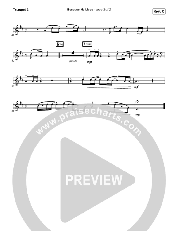 Because He Lives Trumpet 3 (The Worship Initiative / John Marc Kohl)