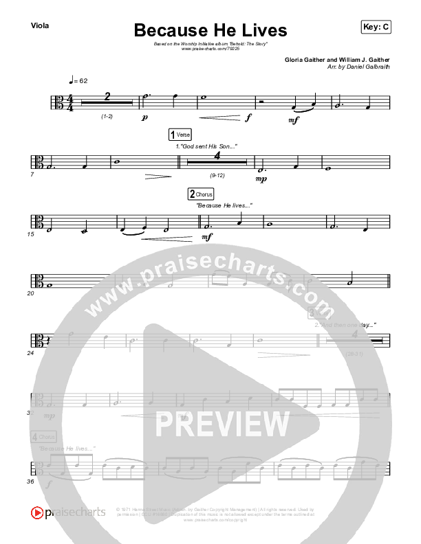 Because He Lives String Pack (The Worship Initiative / John Marc Kohl)