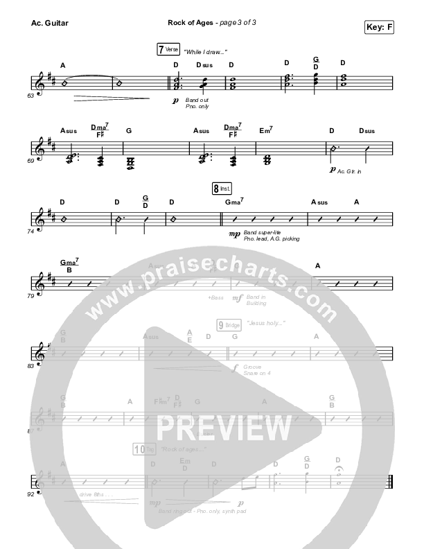 Rock Of Ages Acoustic Guitar (The Worship Initiative / Dinah Wright / Grace Tanner)