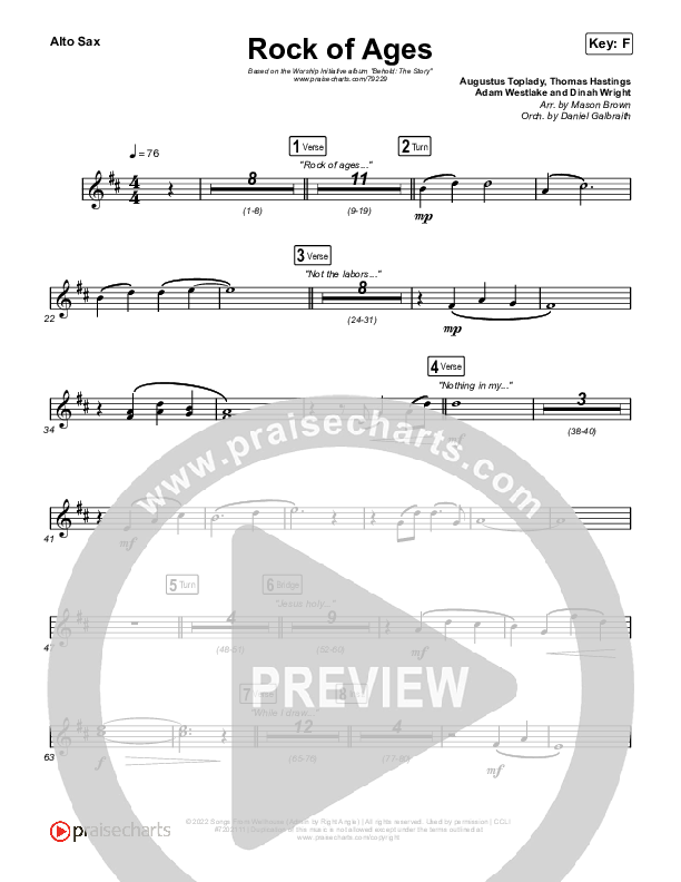 Rock Of Ages Sax Pack (The Worship Initiative / Dinah Wright / Grace Tanner)