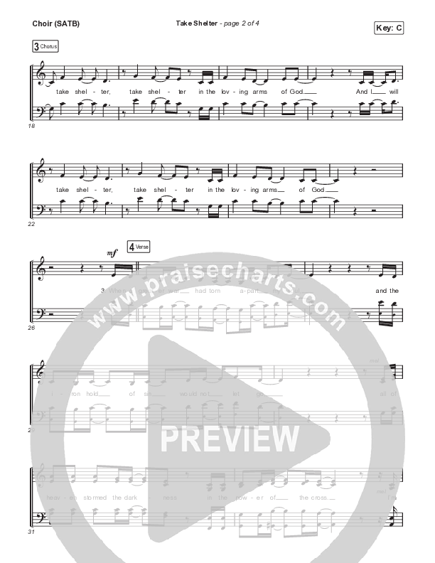 Take Shelter Choir Sheet (SATB) (Keith & Kristyn Getty / Skye Peterson)