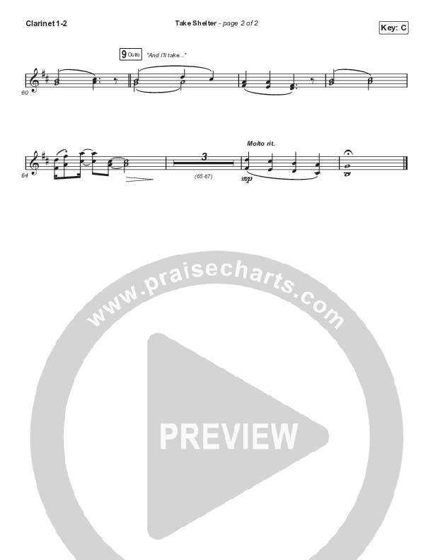 Take Shelter Clarinet 1/2 (Keith & Kristyn Getty / Skye Peterson)