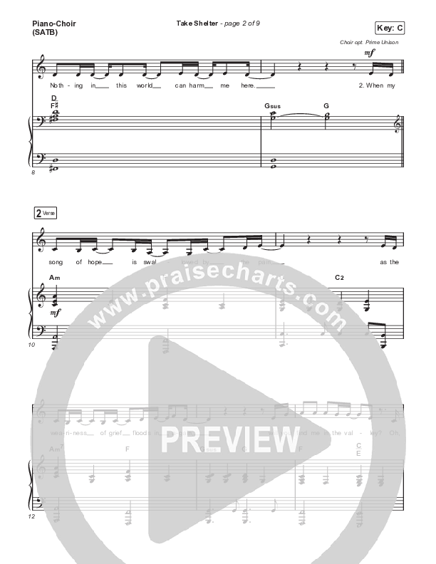 Take Shelter Piano/Vocal (SATB) (Keith & Kristyn Getty / Skye Peterson)