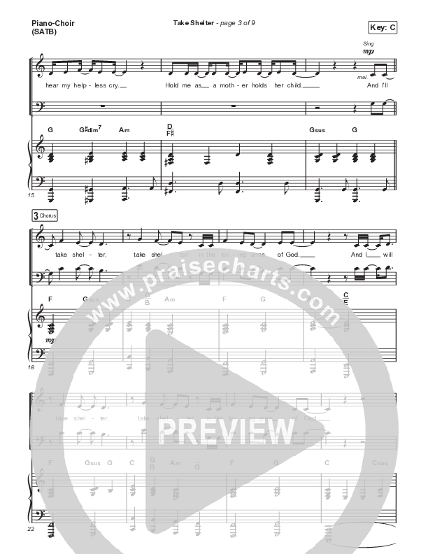 Take Shelter Piano/Vocal (SATB) (Keith & Kristyn Getty / Skye Peterson)