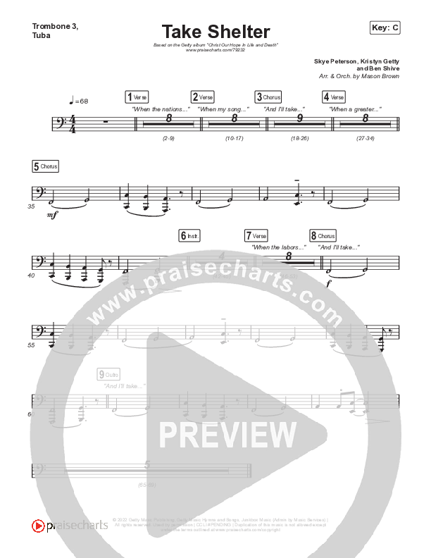 Take Shelter Trombone 3/Tuba (Keith & Kristyn Getty / Skye Peterson)