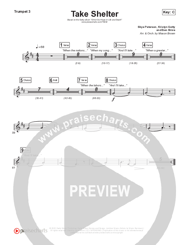 Take Shelter Brass Pack (Keith & Kristyn Getty / Skye Peterson)