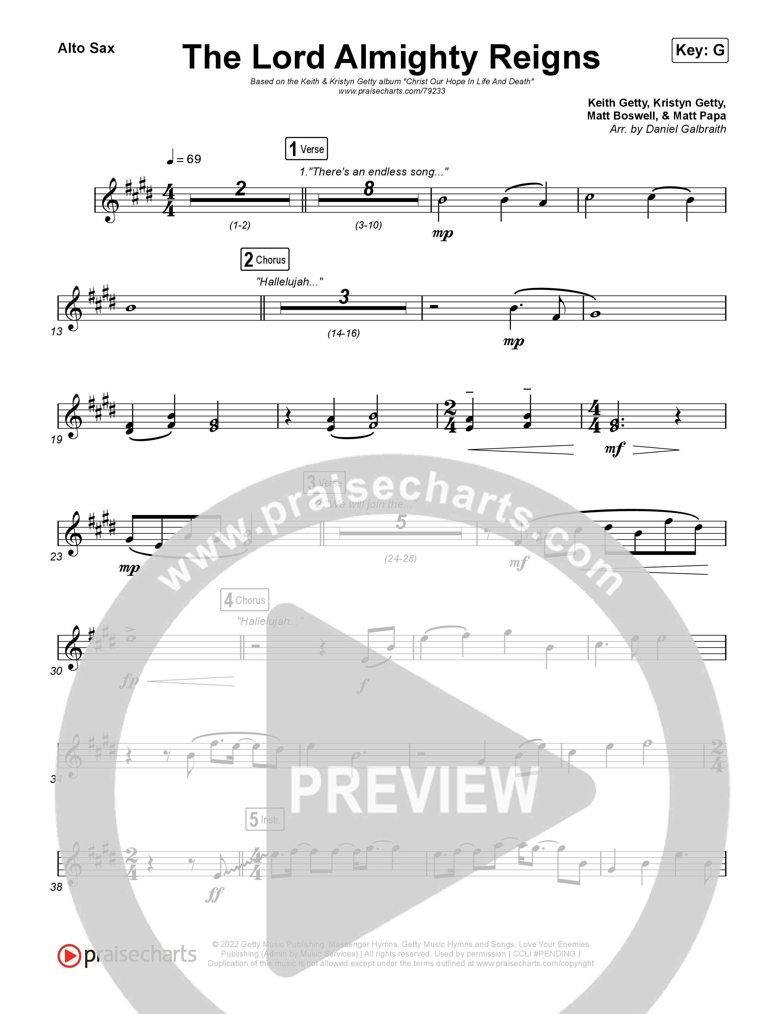 The Lord Almighty Reigns Sax Pack (Keith & Kristyn Getty)