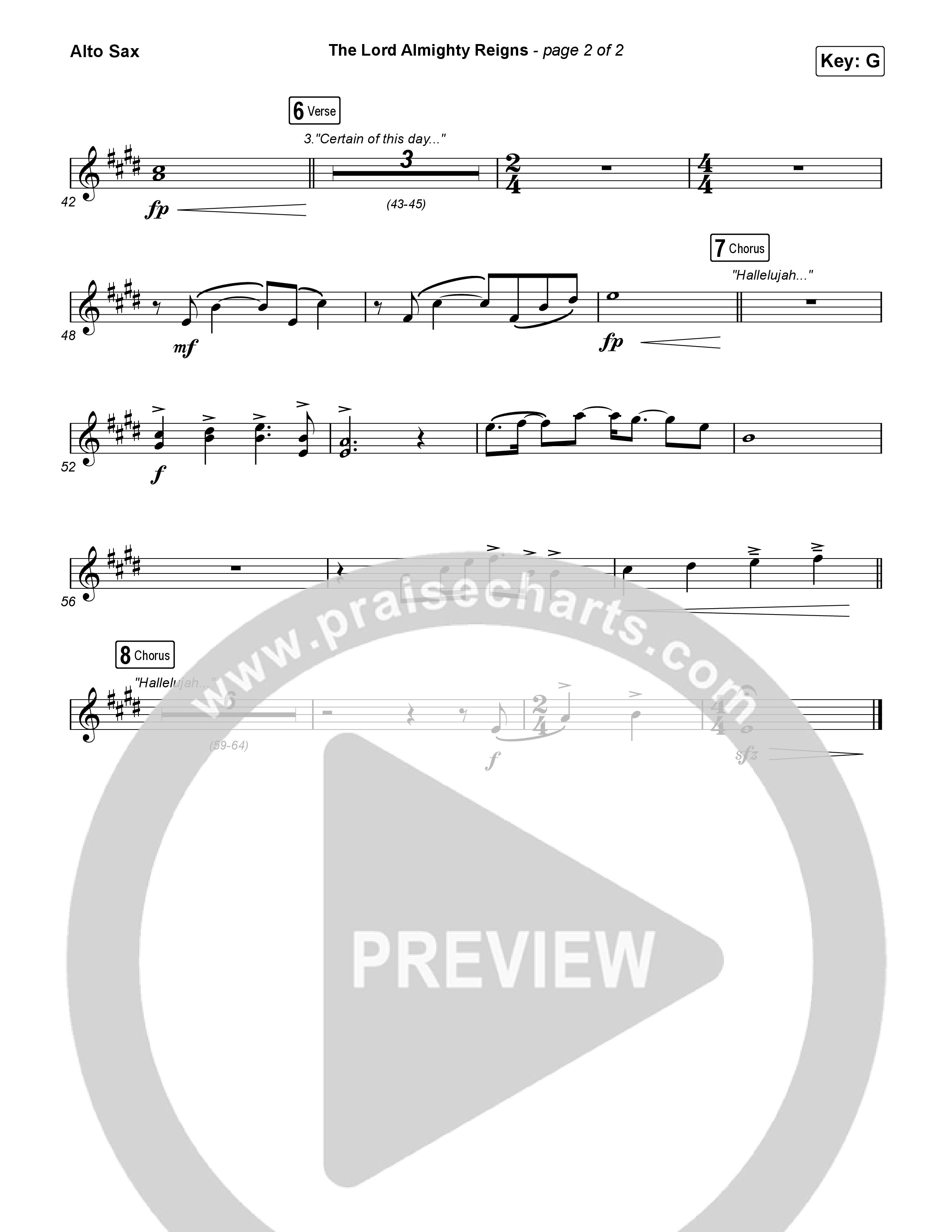 The Lord Almighty Reigns Sax Pack (Keith & Kristyn Getty)