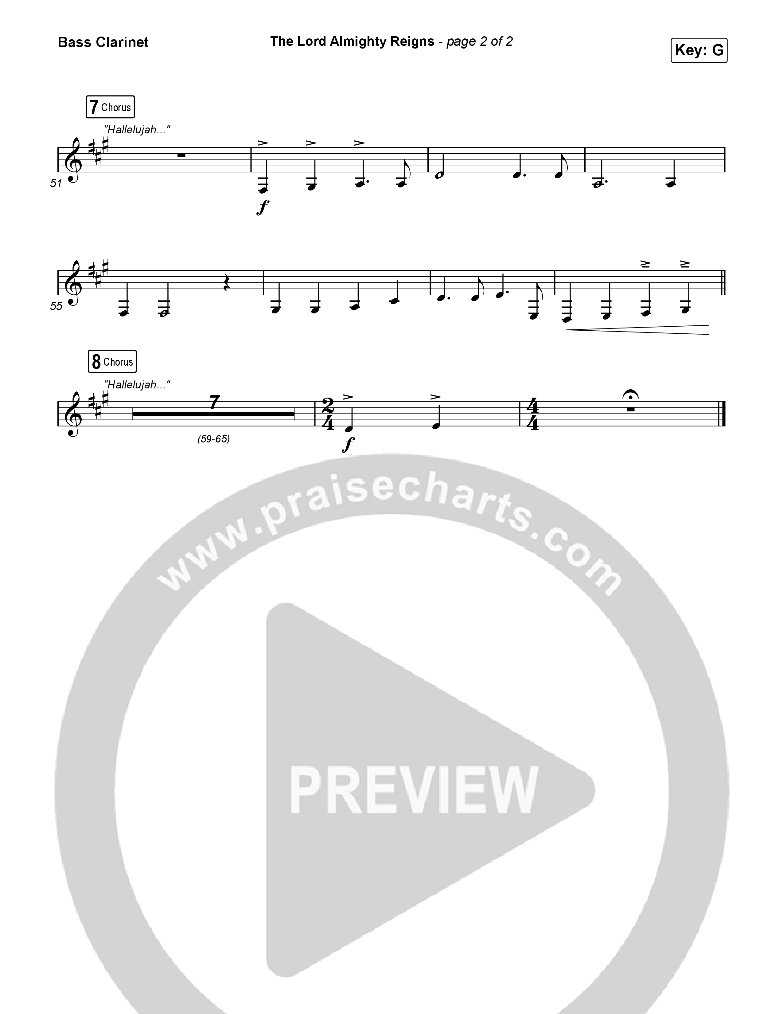 The Lord Almighty Reigns Bass Clarinet (Keith & Kristyn Getty)