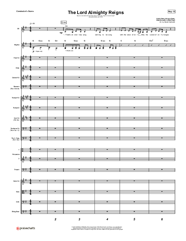 The Lord Almighty Reigns Orchestration (Keith & Kristyn Getty)